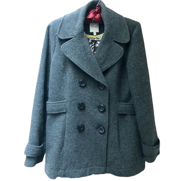 Lucky Brand Women’s Gray Wool Lined Coat